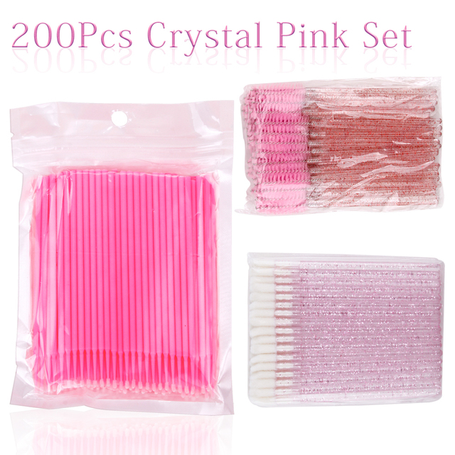 Eyelash Brush Microbrush Spoolie Disposable Cotton Swab Lip Eyebrow Brush Mascara Wand Applicator Lashes Cosmetic Tools