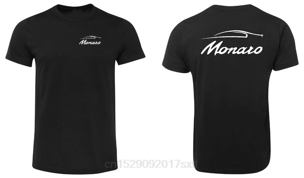 Мужская футболка мужская одежда размера плюс Monaro футболка брендовая Новая высококачественная футболка с изображением автомобиля футболка - Цвет: Черный