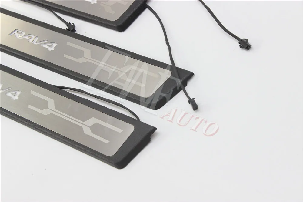 Нержавеющая сталь Led порога Накладка защита порогов защитная накладка для RAV4 XA30 XA40 XA50
