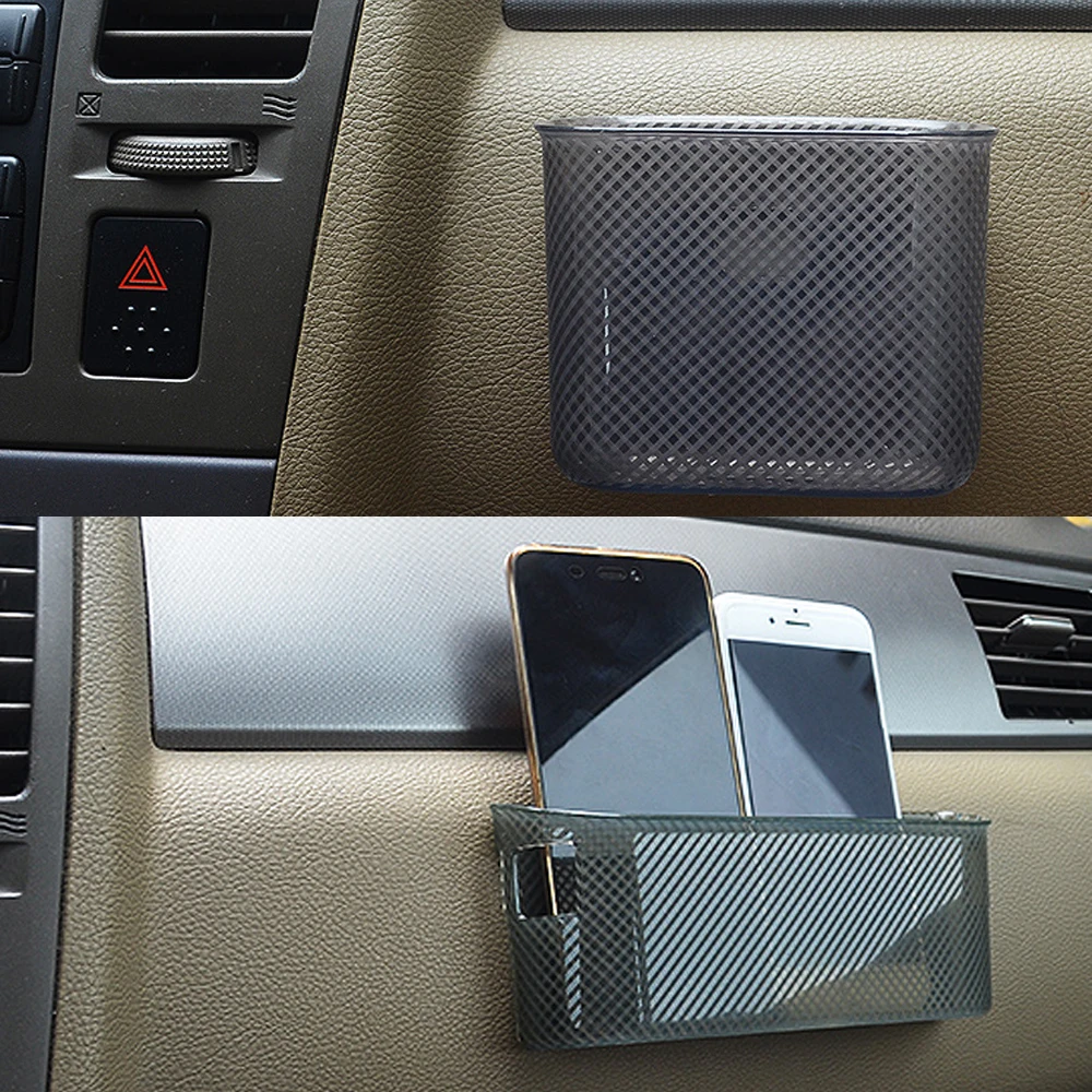 Door Side Hanging Pocket Organizer Multifunction Phone Charger Cradle Car Storage Box Garbage Mesh Card Phone holder