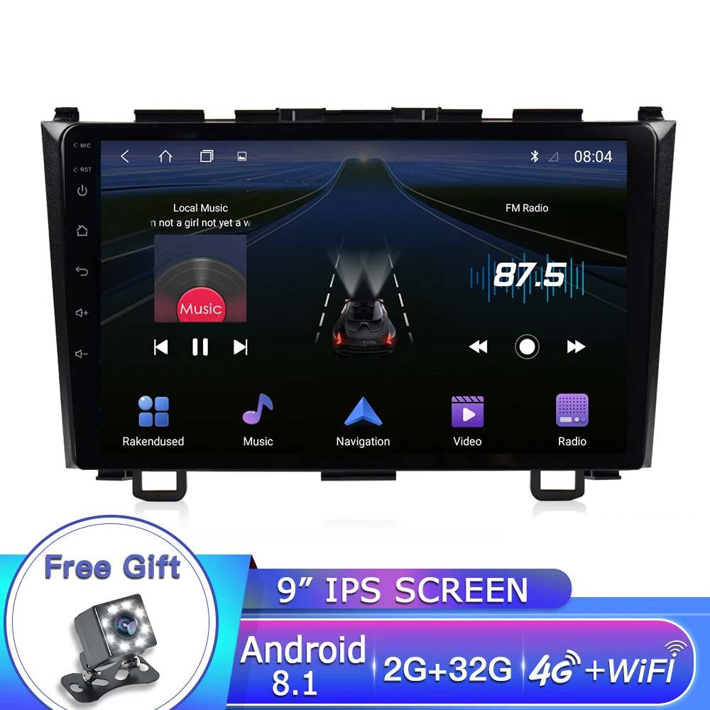 EKIY " Восьмиядерный автомобильный dvd-плеер для Honda CRV 2006-2011 с Gps ips емкостный экран 4G+ 64G Android 8,1 Автомагнитола DSP - Цвет: 9inch TS8 2-32