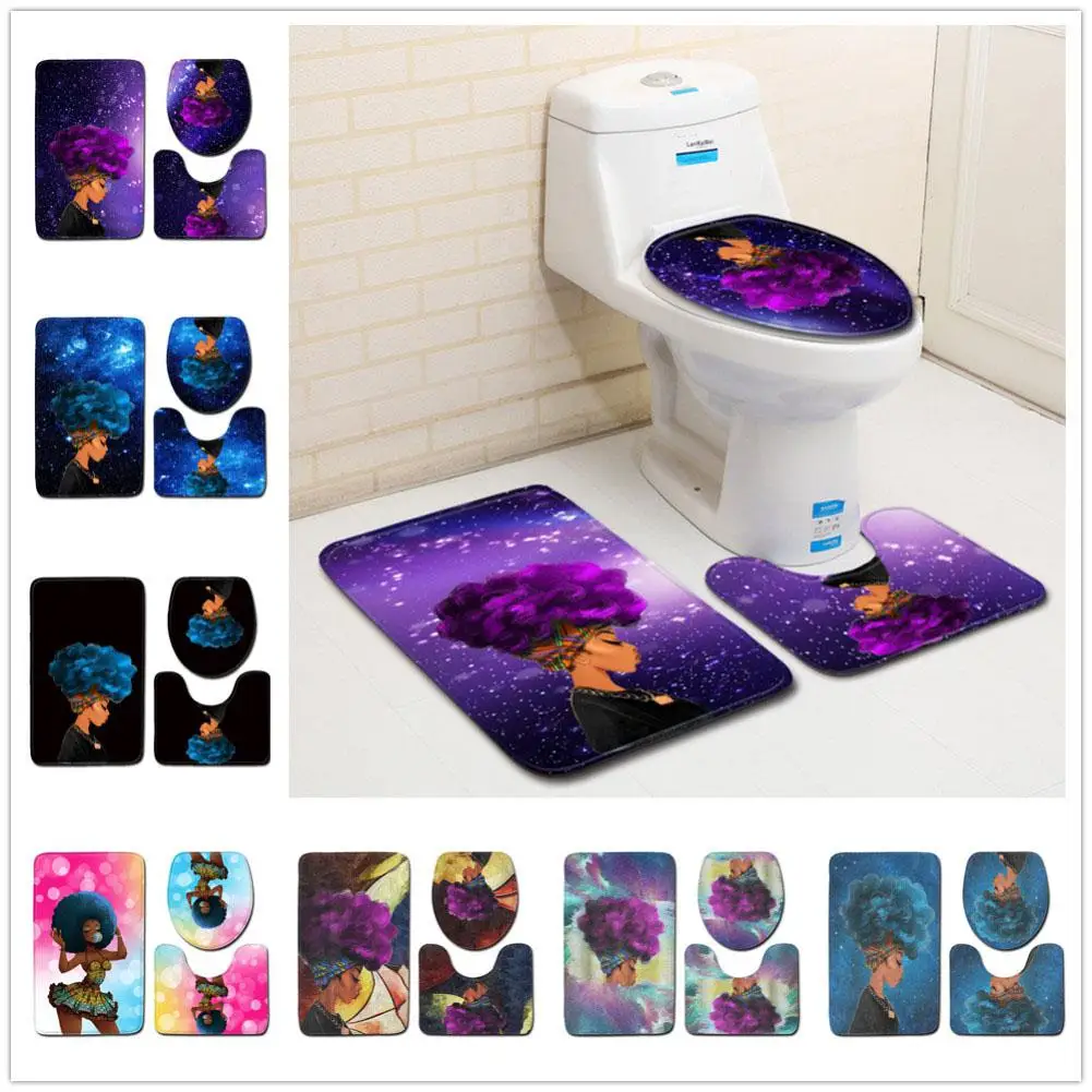 3 шт./компл. африканские женские полосками с цветным принтом Нескользящие коврик