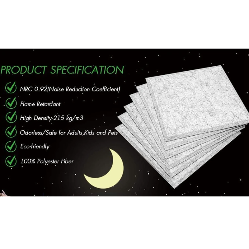 US $113.39 Promotion 24 Pcs Acoustic PanelsSound Proof PaddingSoundproofing FoamAcoustic Treatment for HomesampOffices30X30X09CM