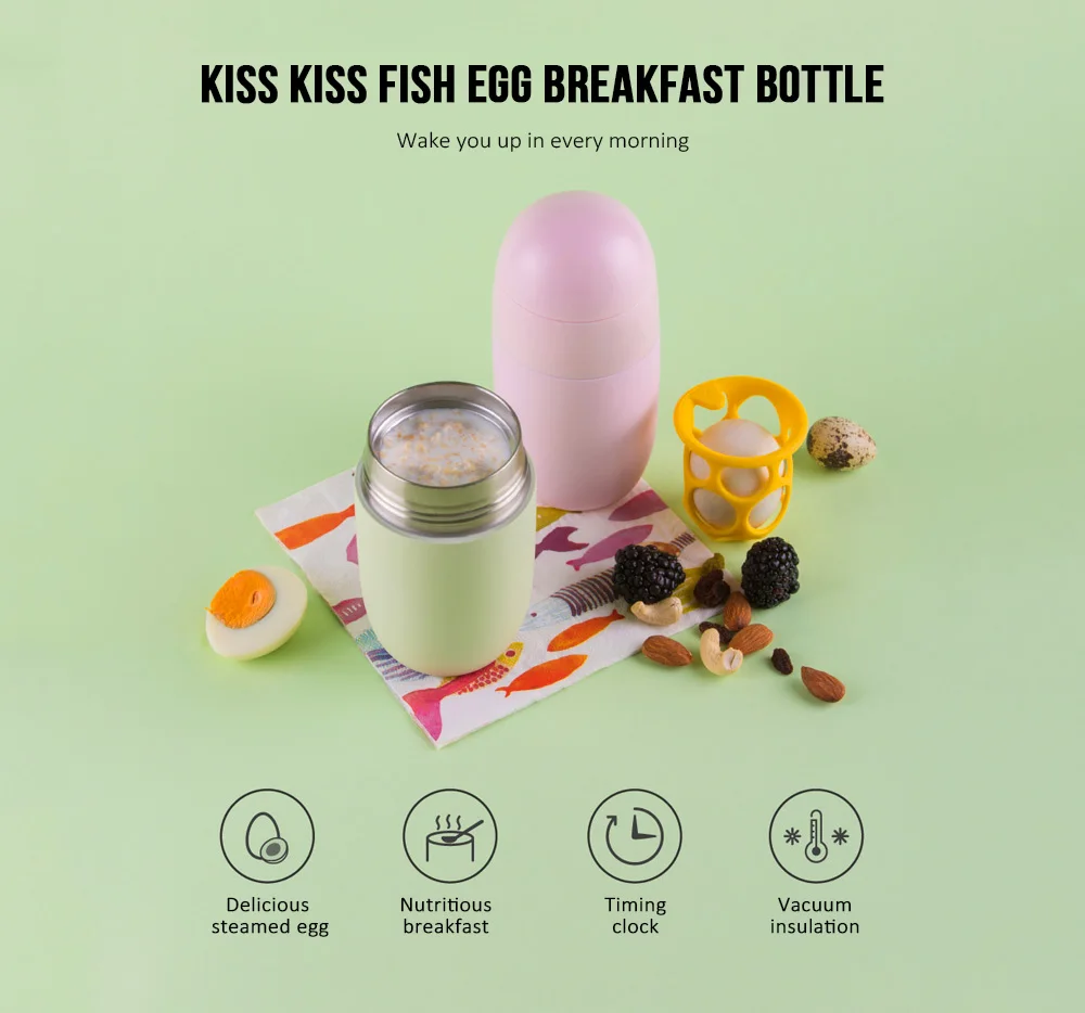 Оригинальная вакуумная колба Xiaomi Mijia Kiss-поцелуй рыбок яйцо для завтрака Вакуумная бутылка для воды изоляция от Xiaomi Youpin