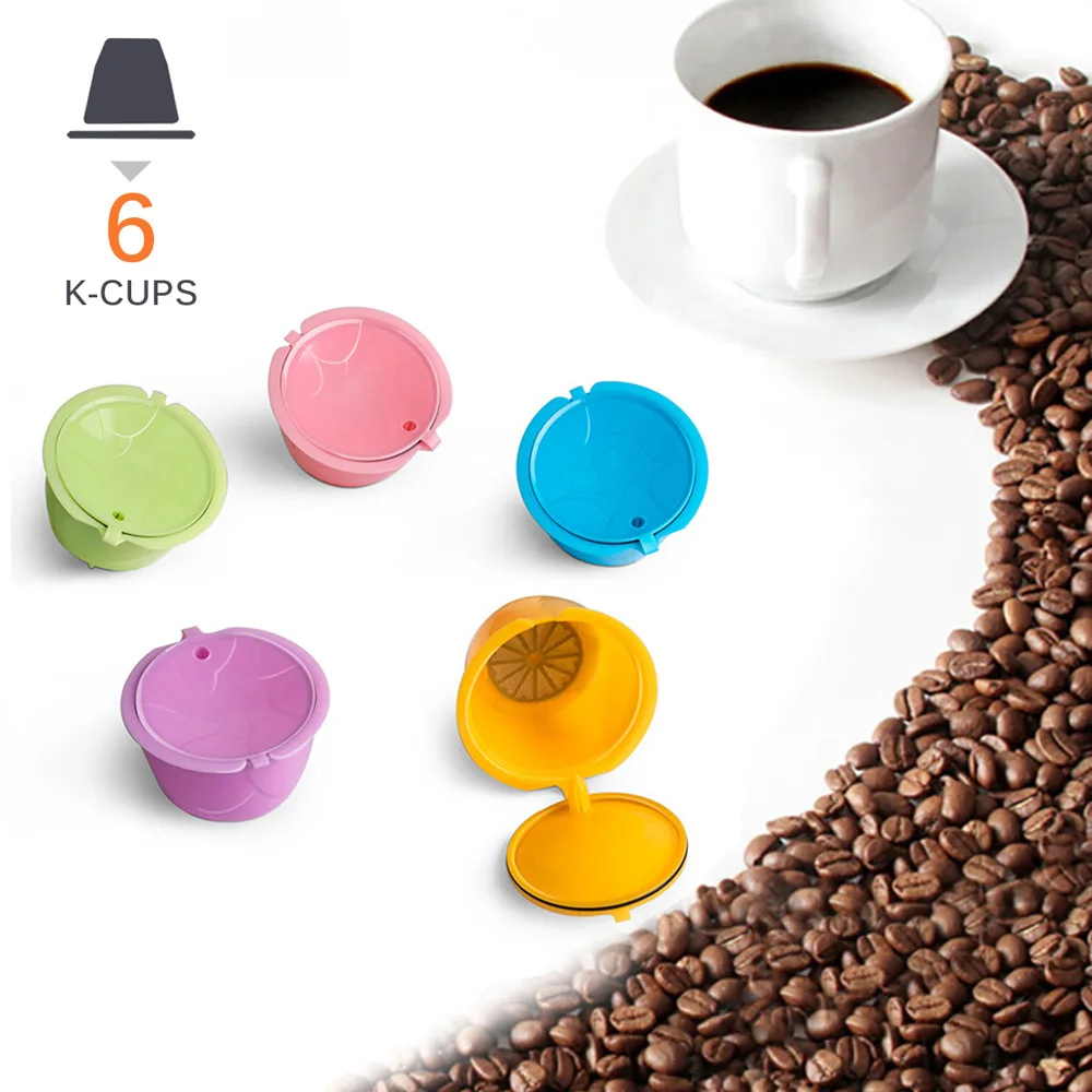 3/6 шт. многоразового использования для combinacapsule Кофе капсула Nescafe Dolce Gusto многоразового пользования капсулы Gusto капсулы combinacapsule пополнения 3 цвета