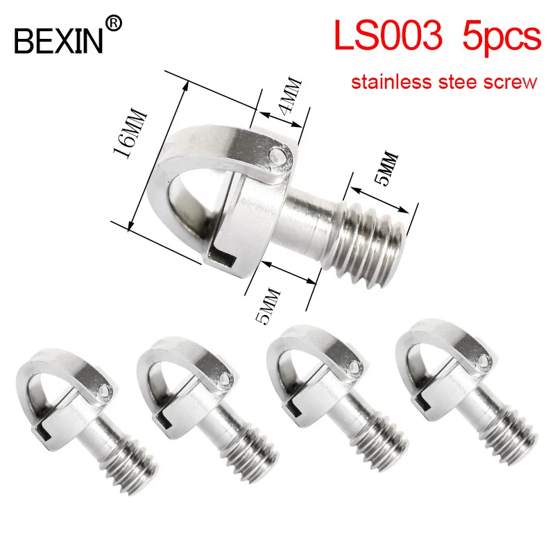 LS003 5PCS 1/4 винт для камеры Винт адаптер d кольцо быстросъемный винт из нержавеющей стали винт для крепления камеры для dslr камеры - Цвет: LS003 5PCS