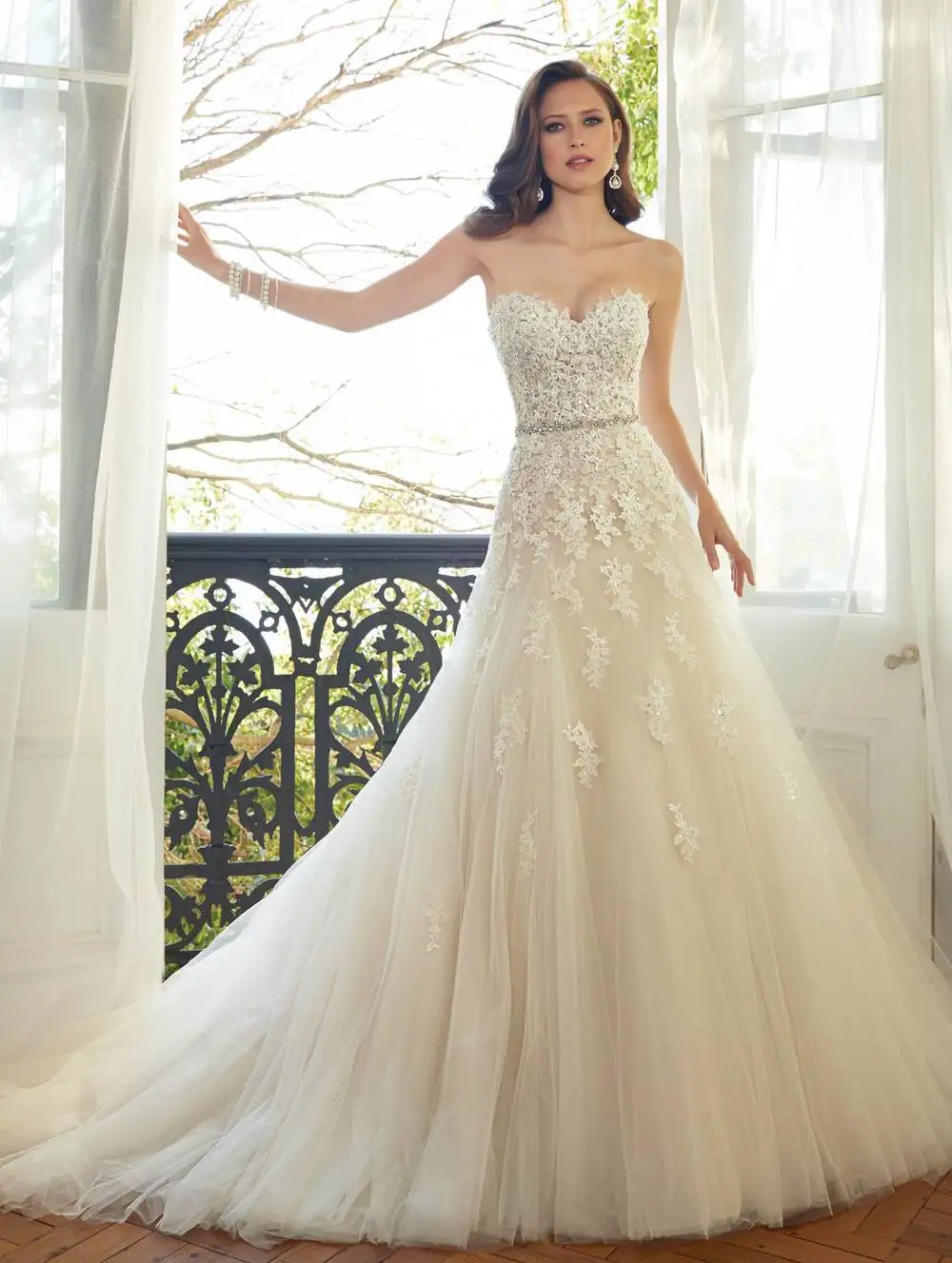 Милое кружевное платье цвета шампанского с аппликацией vestido de noiva вечерние свадебные платья с бисером платья для матери невесты - Цвет: Шампанское