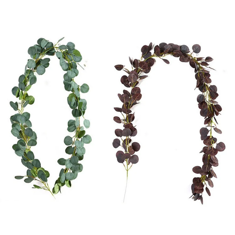 Artificial Eucalyptus Vine Simulation Eucalyptus Leaves Indoor Wall Hanging Decoration Festive Party Supplies