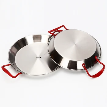 

Modern practical thickened frying pan pan non-stick Spanish paella pot creative stainless steel crayfish special plate LB51202