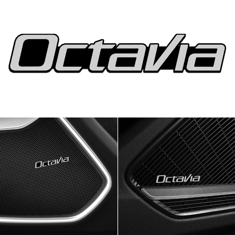 4 шт. для skoda octavia 2010 2020 автомобиля Динамик аудио значок стерео эмблемы наклейки