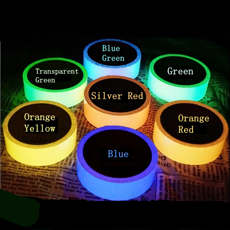 3Mx1cm Luminous Fluorescent Night Self-adhesive Glow In The Dark Sticker  Tape Safety Security Home Decoration Warning Tape Tapes