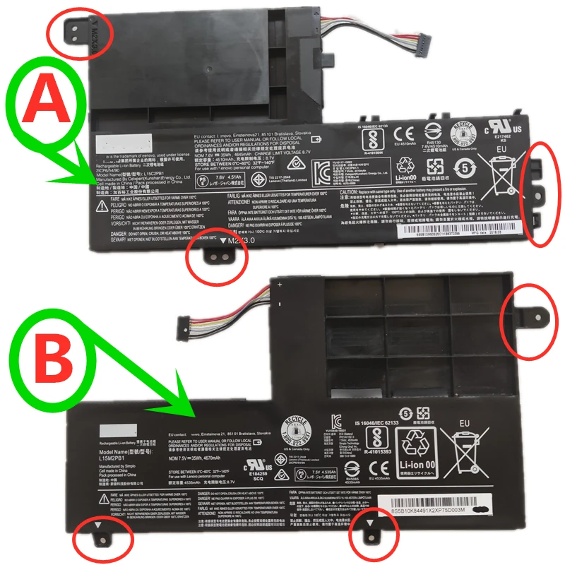 Batteria Per Laptop Muslimex Per Lenovo Ideapad Yoga 320S 510 14Isk 520 14Ast 14Ikb 15Ikb 15Isk 15Abr 15Ast 80Uk 80 S7 80Vb