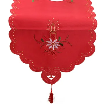 

1*CHRISTMAS FESTIVAL TABLE COVER EMBROIDERY TABLECLOTH PARTY HOME BAR DECORATION