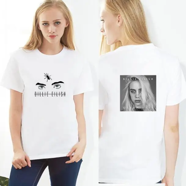 Billie Eilish футболки альбом купол Bad Guy принт Женская мода Harajuku с коротким рукавом для пары повседневная с круглым вырезом Футболка уличная одежда