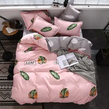 

35 Leaf 4pcs Girl Boy Kid Bed Cover Set Duvet Cover Adult Child Bed Sheets And Pillowcases Comforter Bedding Set 2TJ-61021