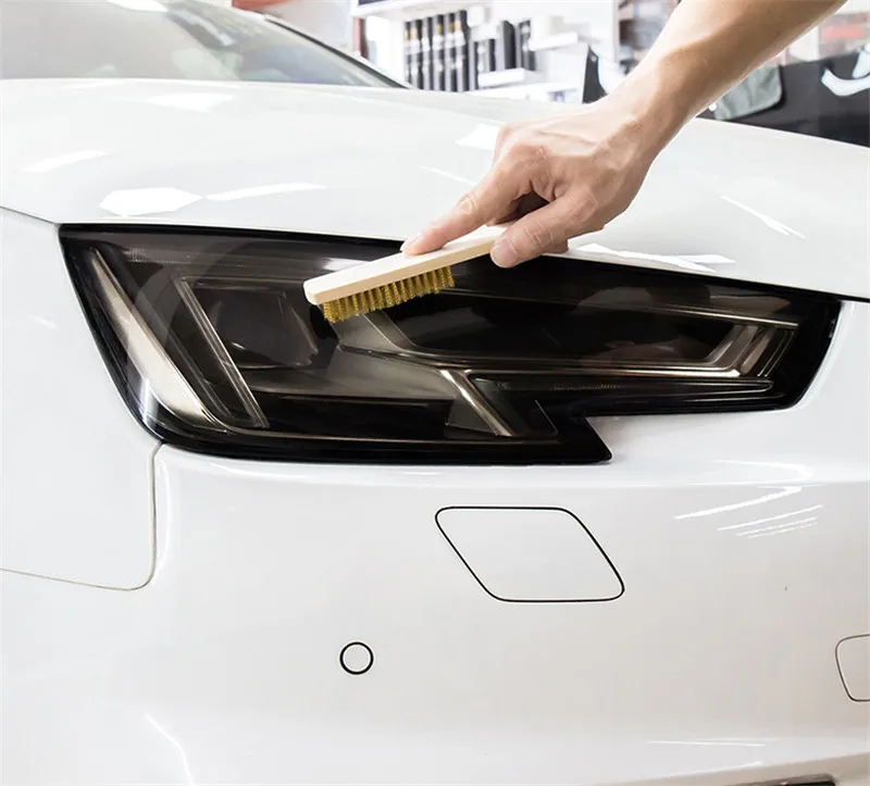 Дымовая черная мембрана для фар, колпаки для AUDI 2009 2010, прозрачная пленка, мембрана для стайлинга автомобилей, Модифицированная