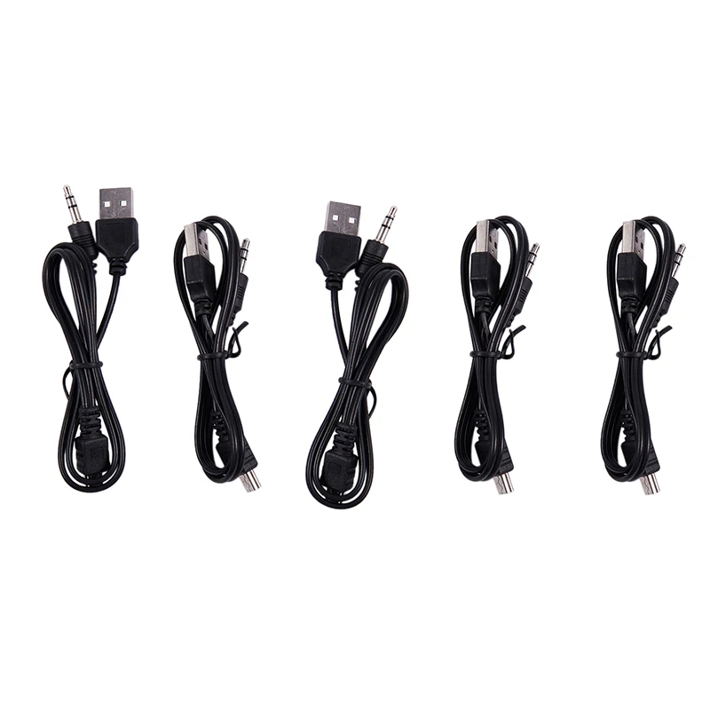 USB 2,0 для Mini B штекер 3,5 мм разъем кабель для передачи данных и аудио 50 см/2" 5 шт. черный