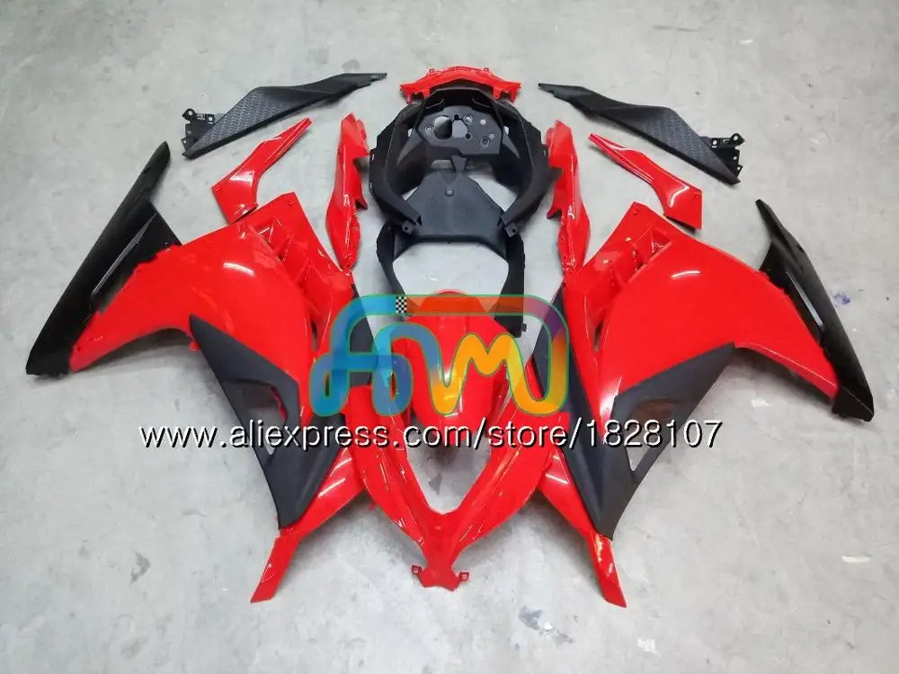 Инъекции для KAWASAKI ZX3R EX300 EX ZX 300R 4BS. 0 ZX-3R ZX300R 13, 14, 15, 16, 17, 2013 Обтекатели с акулой в синем blk - Цвет: No. 6