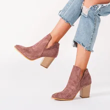 SAGACE; модные короткие однотонные сапоги-трубы на толстом высоком каблуке; модные женские сапоги в европейском и американском стиле; сезон зима