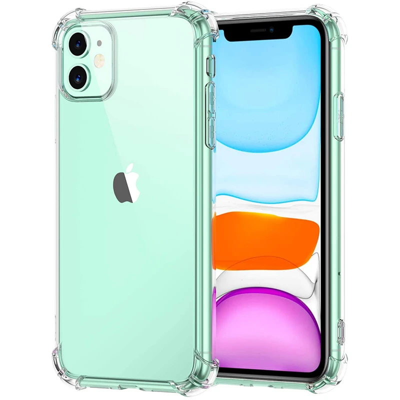 Luxury Clear Case For Iphone 12 Mini 11 Pro Xs Max X Xr Transparent Shockproof Silicone Case For Iphone Se 7 8 6s 6 Plus 5s Phone Case Covers Aliexpress