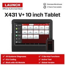 Launch X431 V+ V Plus 10,1 дюймов авто диагностические инструменты полная система OBD2 автомобильный сканер Профессиональный Автомобильный сканер PK X 431 Pro3