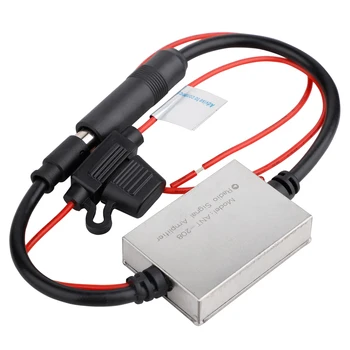 

FM Signal Amplifier Anti-interference Metal Car Antenna Radio Universal Auto FM Booster Amp For Universal 12V Car Vehicle Boat