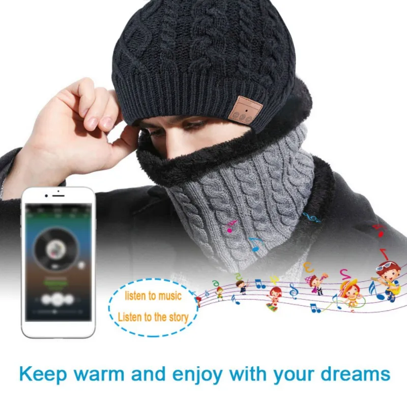 Bluetooth плоская кепка теплая удобная Кепка музыкальная Кепка