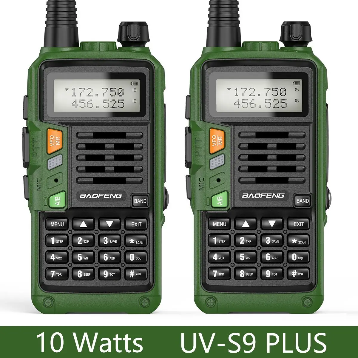 Рация Baofeng UV-S9 Plus UHF VHF Двухдиапазонная 10 Вт высокомощный приемопередатчик