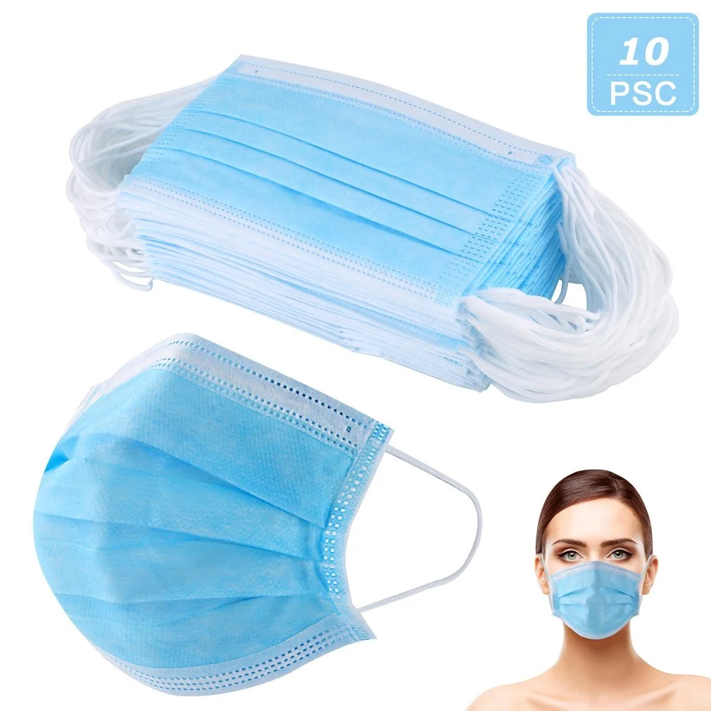 

10Pcs/50Pcs Disposable Mask High Efficiency Filtration Respirator Non-woven Protective Mask mascarillas ffp3