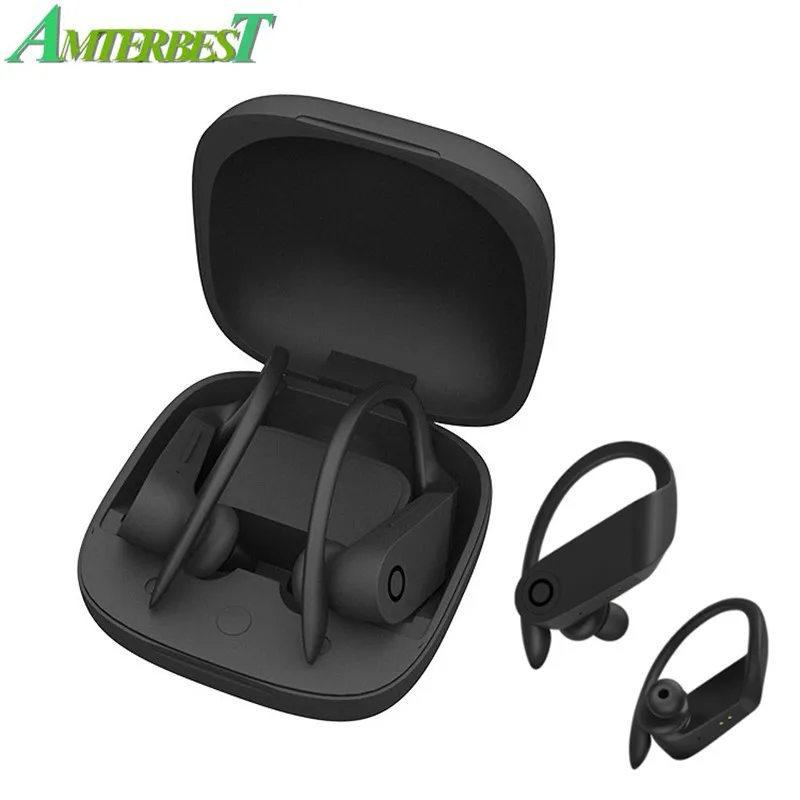 

AMTERBEST B10 Bluetooth 5.0 Earphone Wireless Sports Headset Tws Stereo Earbuds with Wireless Charging Box for All Smartphones