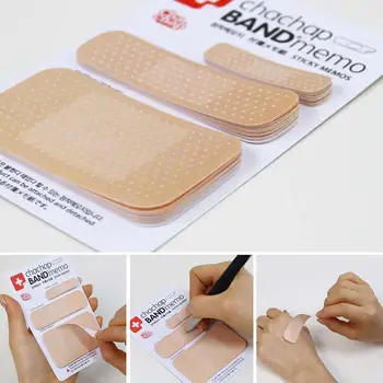 

60cps/set Note Paper Band-aid Memo Pad Sticky Note Supplies Pads Paper Sticker Kawaii Korean Note Office Stationery Simple V0B9