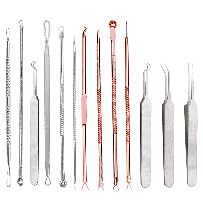 

7styles Blackhead Pimple Acne Remover Tool Needles Comedone Blemish Extractor Spoon for Face Cleaning Skin Care Acne Tweezers