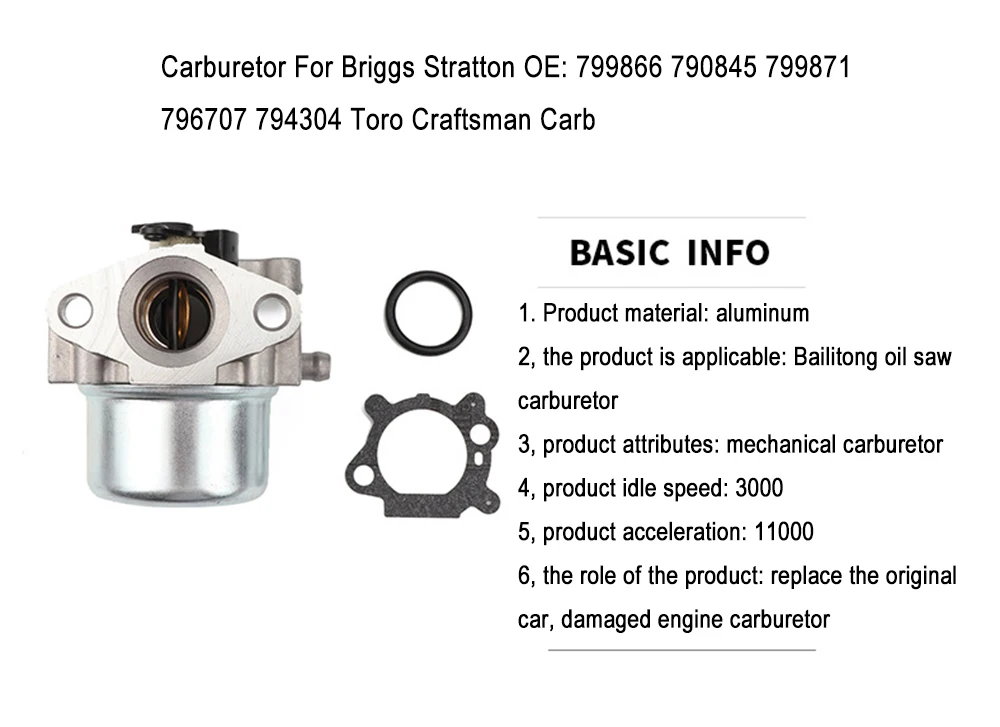 Карбюратор ДЛЯ Briggs Stratton OE: 799866 790845 799871 796707 794304 Торо отвертка для карбюратора