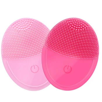 

Electric Silicone Facial Cleansing Instrument Face Washing Brush Ultrasonic Vibration Massage Facial Pore Cleaner Beauty Tool
