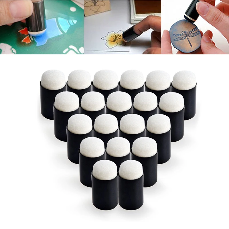Finger Sponge Dauber Painting Ink Pad Stamping Brush Craft Art Tools