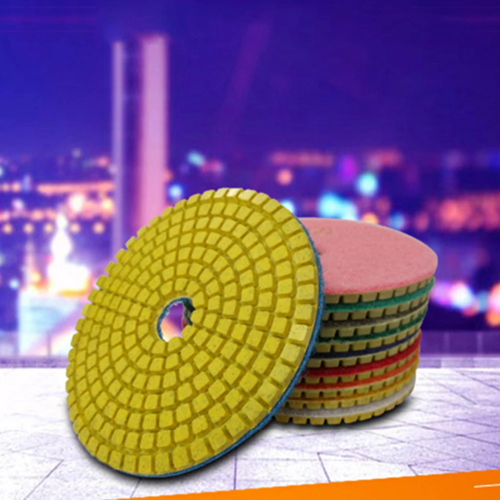 11pcs/set Abrasive Stone Marble Granite Accessories Backing Pad Diamond Grinding Disc 3 Inch Wet Polishing Pad Tiles Tools