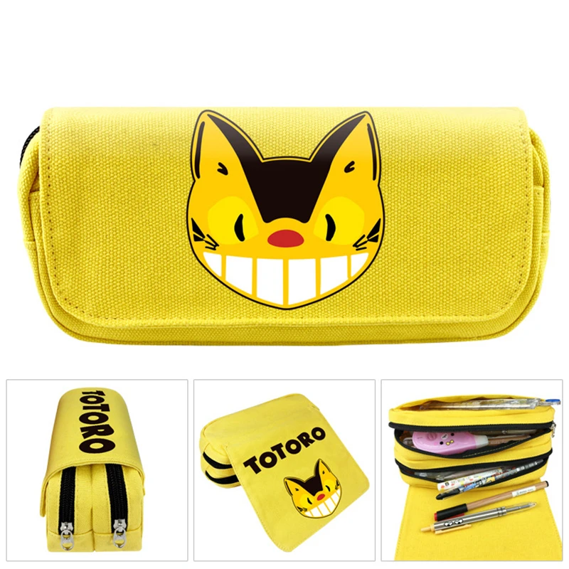 Кавайный японский мультяшный чехол для карандашей сумка школы холщовый милый
