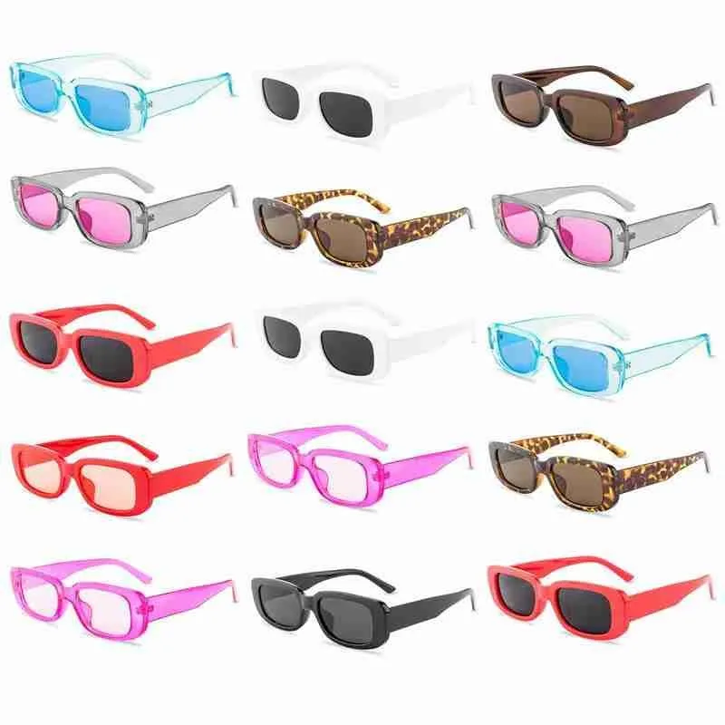 Vintage Small Rectangle Sunglasses Designer Square Shades For Women_voghion.com