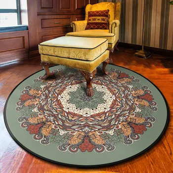 

Bohemian Polyester Non-Slip Floor Carpet Moder in Living Room Round Home Room Carpets Decor Entrance Door Mat Home Large Rugs