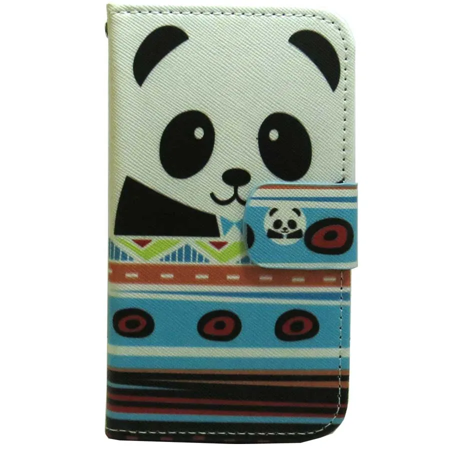 Panda 1x Лев сова кошка собака волк Панда Кролик Божья коровка Медведь Олень кошелек с тигровой расцветкой флип-чехол для Nokia Lumia 535 540 625 630 640 650 - Цвет: Panda