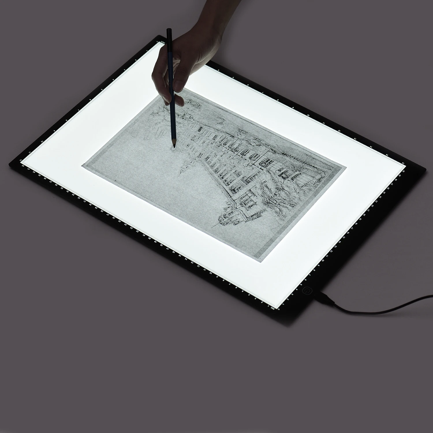 A3 светодиодный светильник Box Pad Tracer графический планшет Трассировка доска для рисования копировальная доска плавное затемнение с USB кабелем