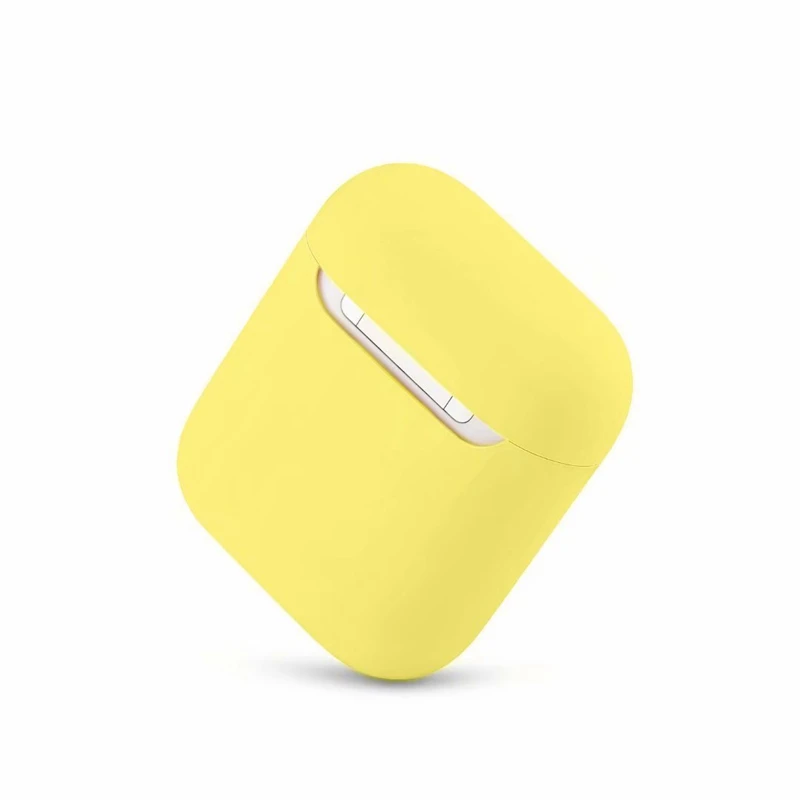 Ультратонкий ноутбук Цвет Мягкая силиконовая гарнитура чехол для AirPods 1/2 зарядка наушников с откидной крышкой - Цвет: 9