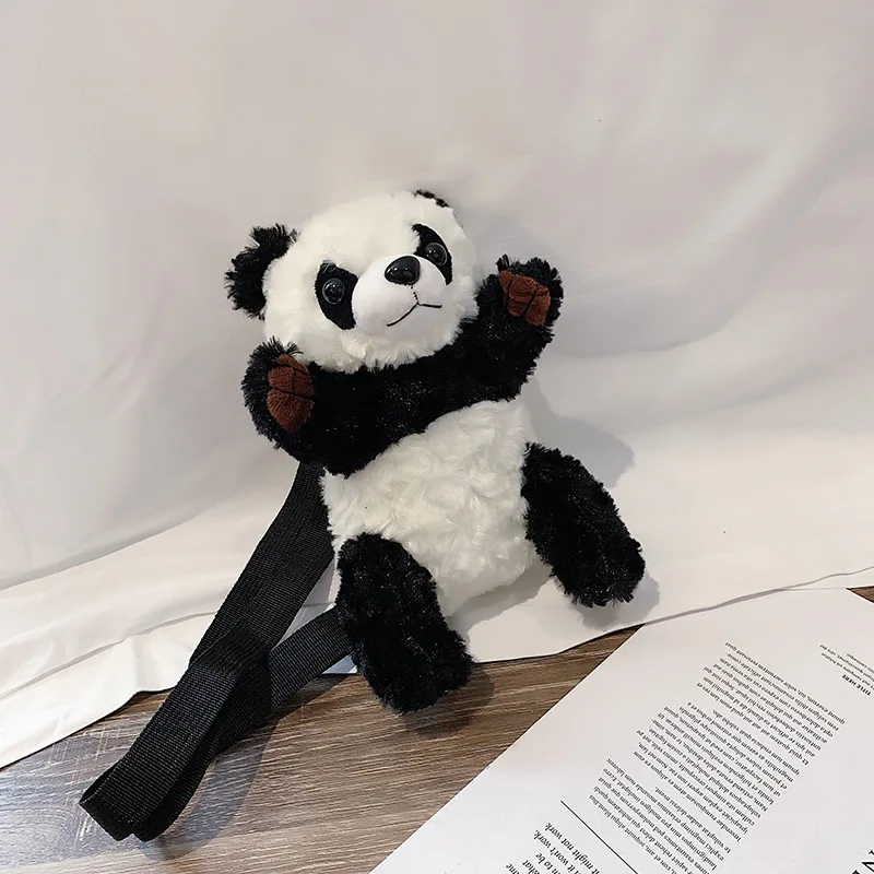Girl Plush Stuffed Cute Panda Bag Makeup Bear Cat Knapsack Soft Pillow Woman Animal Lady Backpack Baby New year Gift Kids Toys (2)