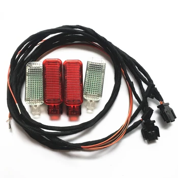 

Car Led Footwell Light+Red Door Panel Warning Lamp wiring harness For A3 S3 A4 S4 A5 S5 A6 S6 A7 A8 S8 Q3 Q5 TT TTRS 8KD947411