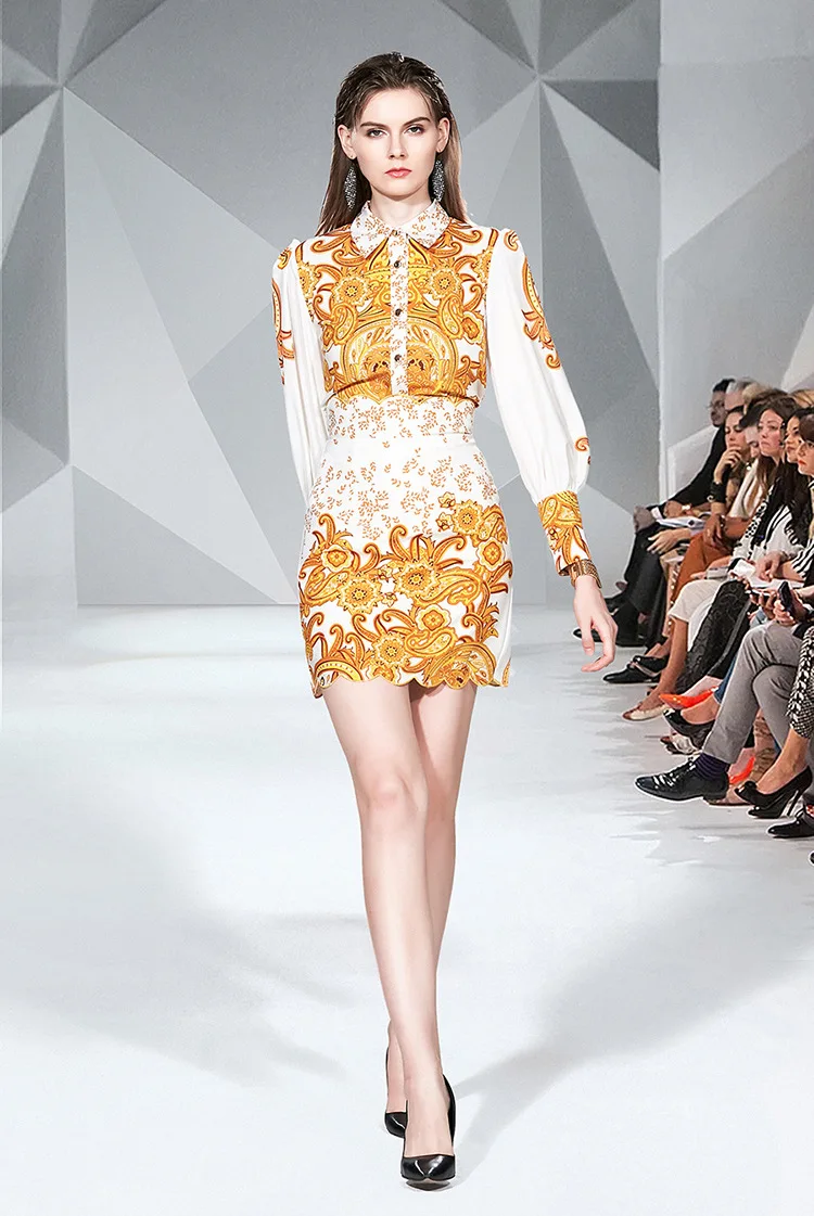 

Photo Shoot Graceful Slimming Debutante Elegant Long-sleeved Shirt + French Sweet Western Style Skirt