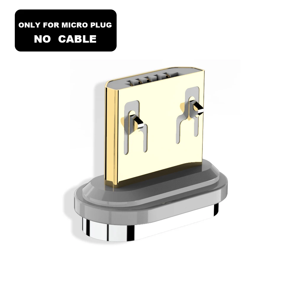Only Plug for Micro Магнитный кабель для быстрой зарядки Vanniso 1m 2m 5A для iphone 11 samsung A50 A30 Xiaomi mi9 note7 huawei Magnet Microusb быстрое зарядное устройство - Цвет: Only Plug for Micro