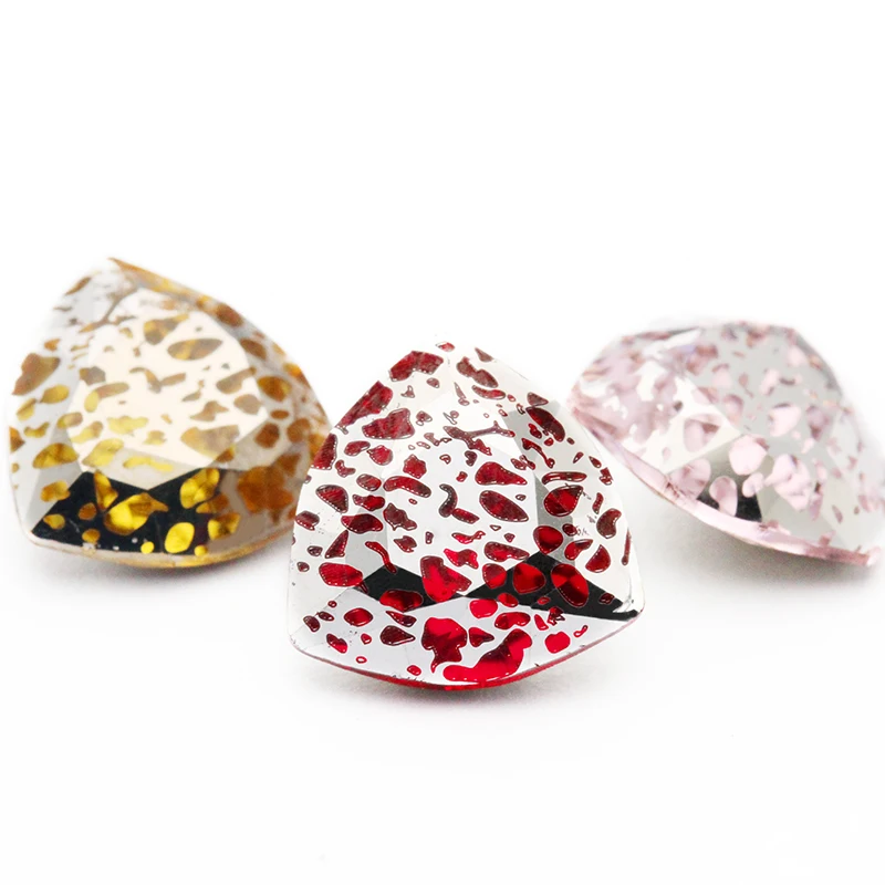 

Silver Patina fat Trilliant Rhinestones Glass Strass Jewelry beads Decorations Stone Clear PointBack for Clothing sew diy Craft