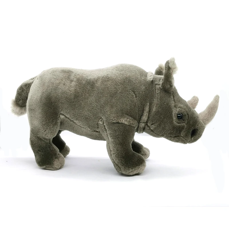 Высококачественная Реалистичная африканская носорог мягкие игрушки настоящая жизнь носорог дикие животные плюшевые игрушки подарки для детей
