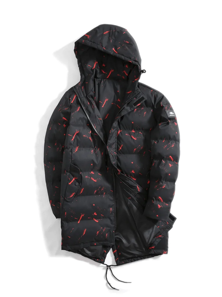 Красный 8XL 7XL 6XL Новое поступление зимняя куртка мужские теплые пальто с капюшоном парки мужские толстые длинные молнии мужская зимняя куртка s для-30 градусов - Цвет: Красный