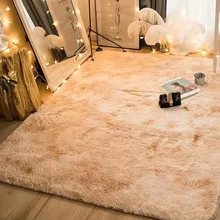 Ковер, пол, ковер, пушистые коврики, противоскользящие, теплые, мохнатые, полиэфирные волокна, окрашенные, 160x120 см, разноцветные, для спальни, дома, дивана, коврик